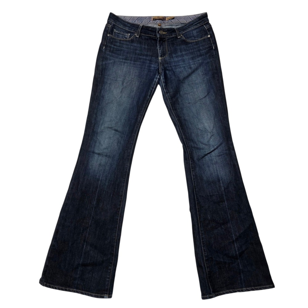 Paige Laurel Canyon Jeans Womens 30 Dark Wash Cotton Blend Bootcut Flare